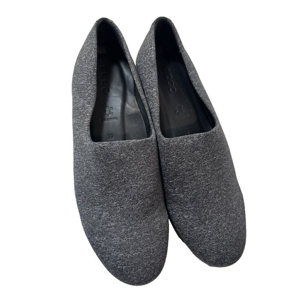Ecco Felicia Stretch Heather Dark Grey Slip On Comfort Shoes Size 8.5 new